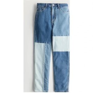 Hollister Size 7R/W 28 L 27 Ultra high rise mom jeans in patchwork style